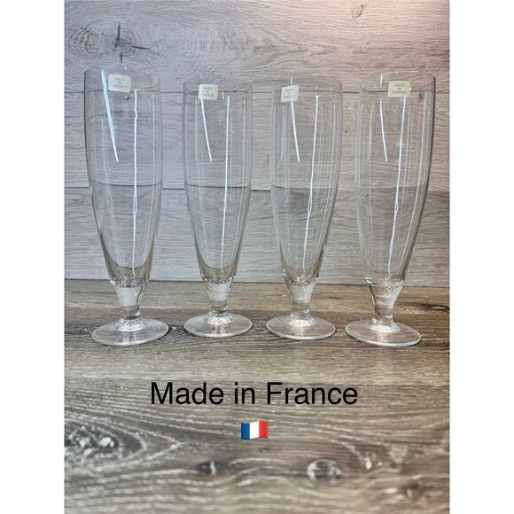 Vintage Arc France 9.5” Stemware Toasting Wine Champagne Glasses ~Set Of 4 - Picture 1 of 10